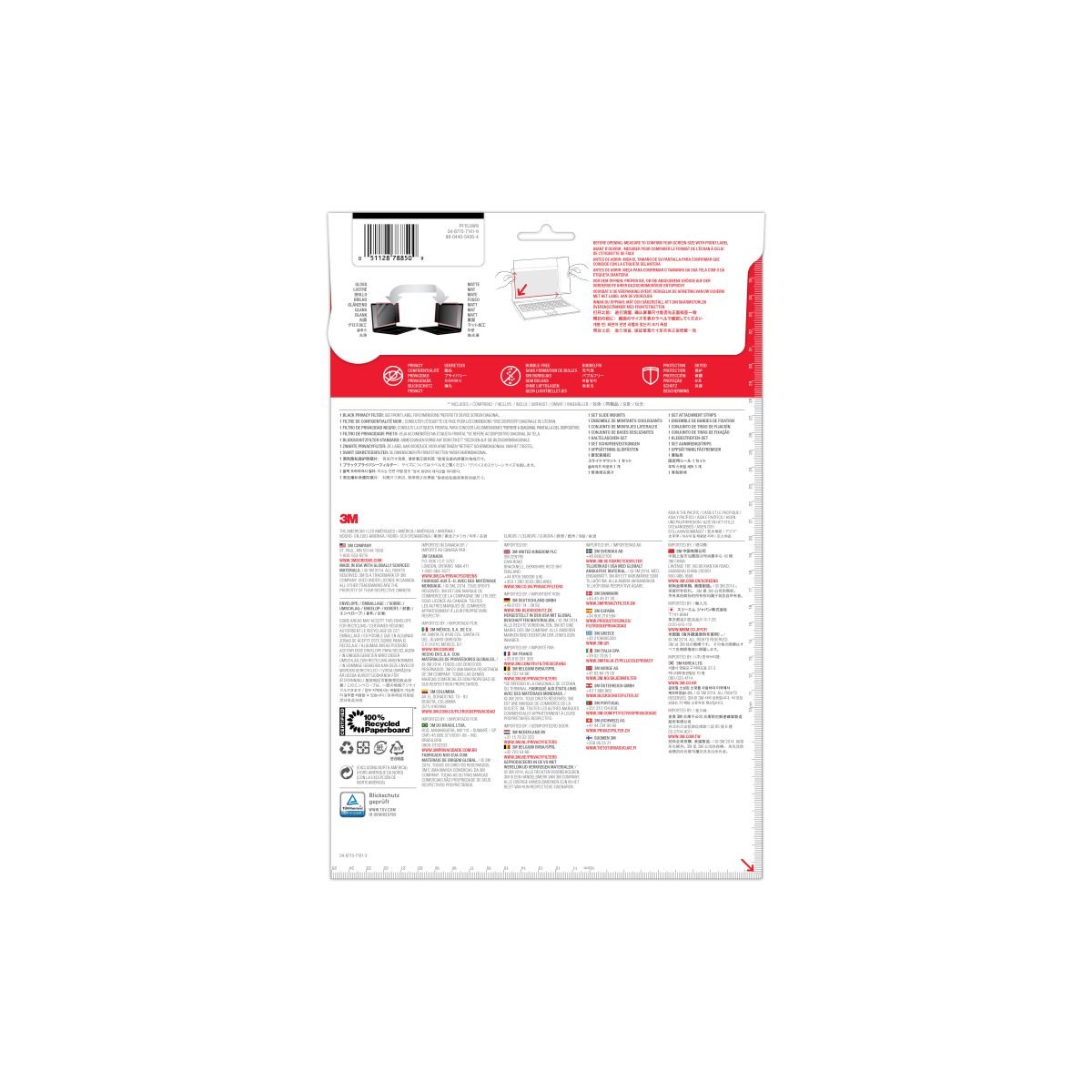3M Company 15.6" Privacy Filter PF156W9B