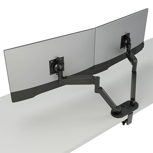 Chief 12" Monitor Arm Mount Dual Blk DMA2B