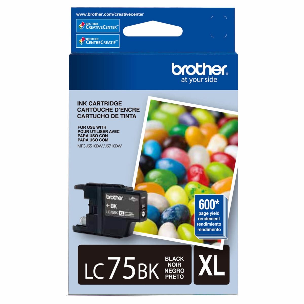Brother International High Yield XL Black Ink Cart S LC75BKS
