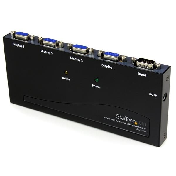Startech.com 4 Port VGA Video Splitter TAA ST124PRO