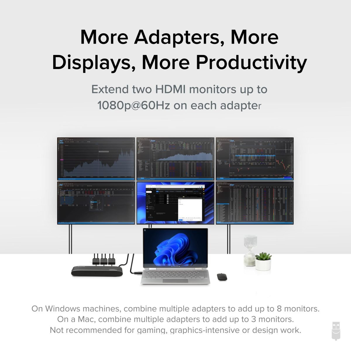 Plugable Technologies USBC/A to Dual HDMI Adapter UGA-HDMI-2S