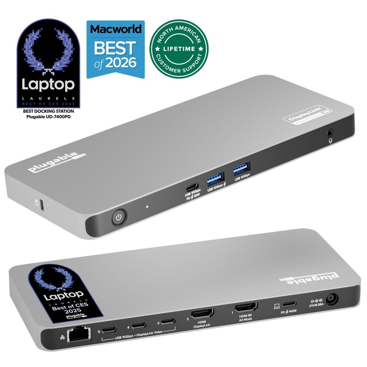 Plugable Technologies USB C Dock 5 Monitors UD-7400PD