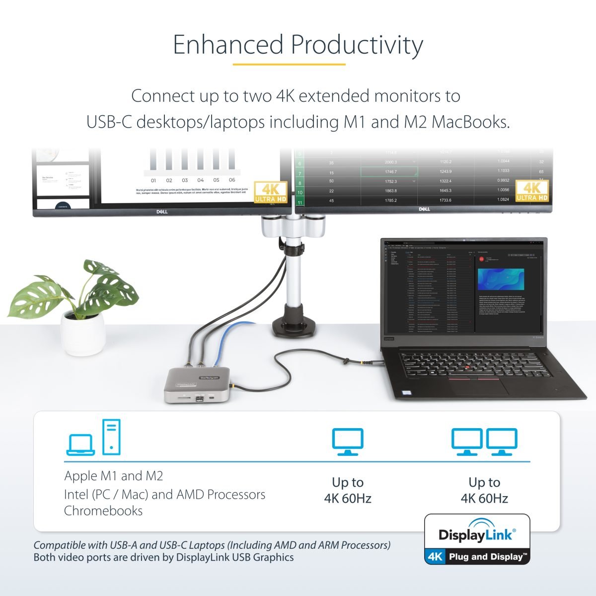 Startech.com USB C Multiport Adapter 102B-USBC-MULTIPORT