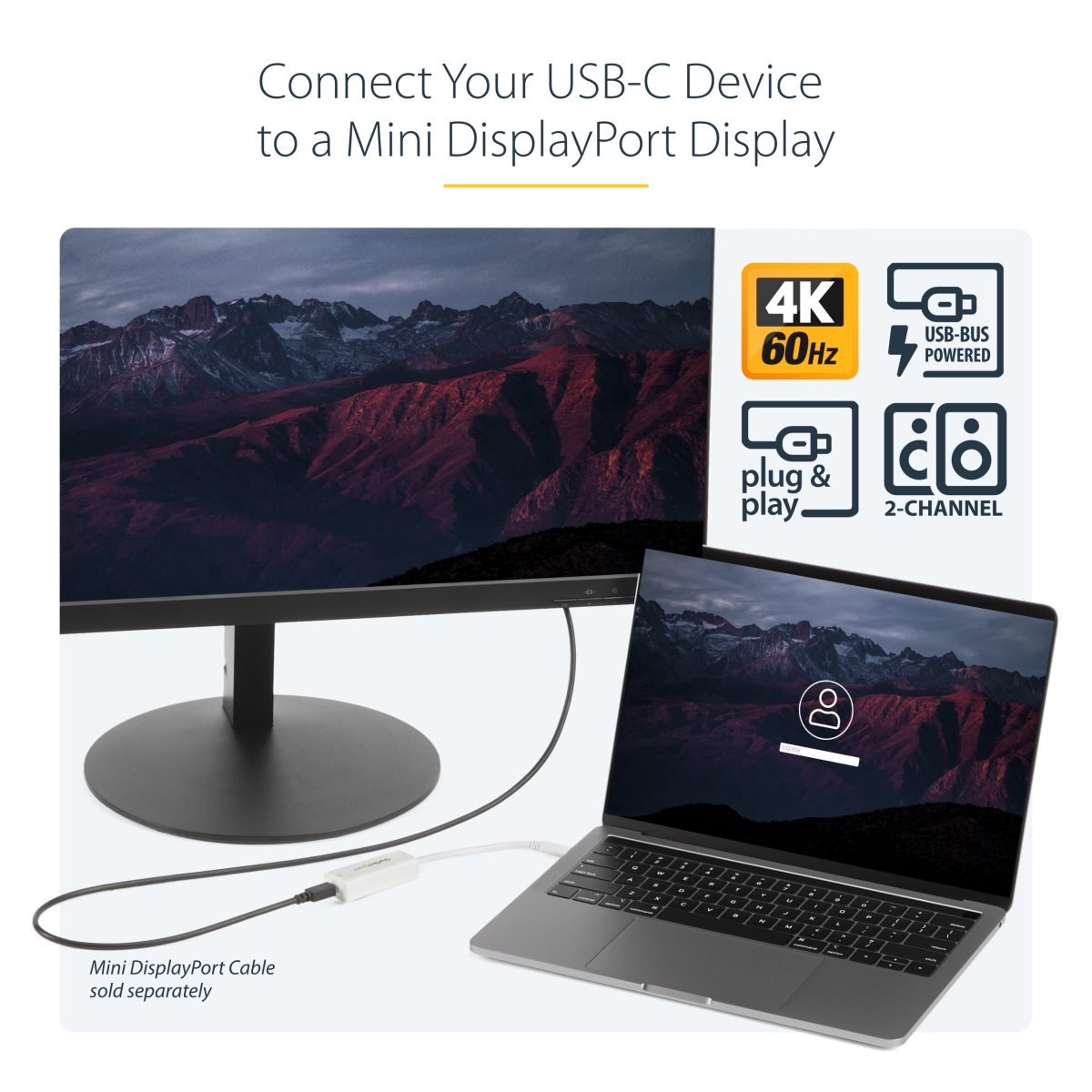 Startech.com USB C to mDP Adapter CDP2MDP