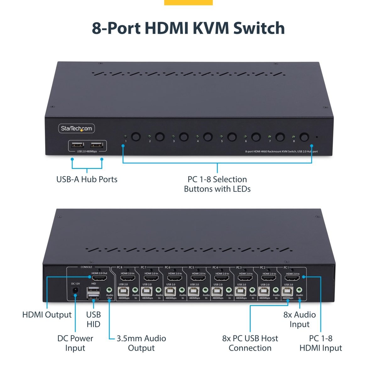 Startech.com 8-Port HDMI KVM Switch R8AH202-KVM-SWITCH