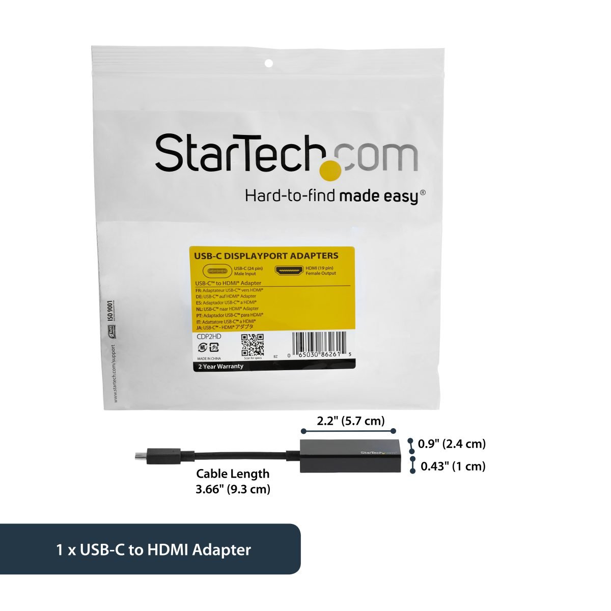 Startech.com USB C to HDMI Adapter CDP2HD