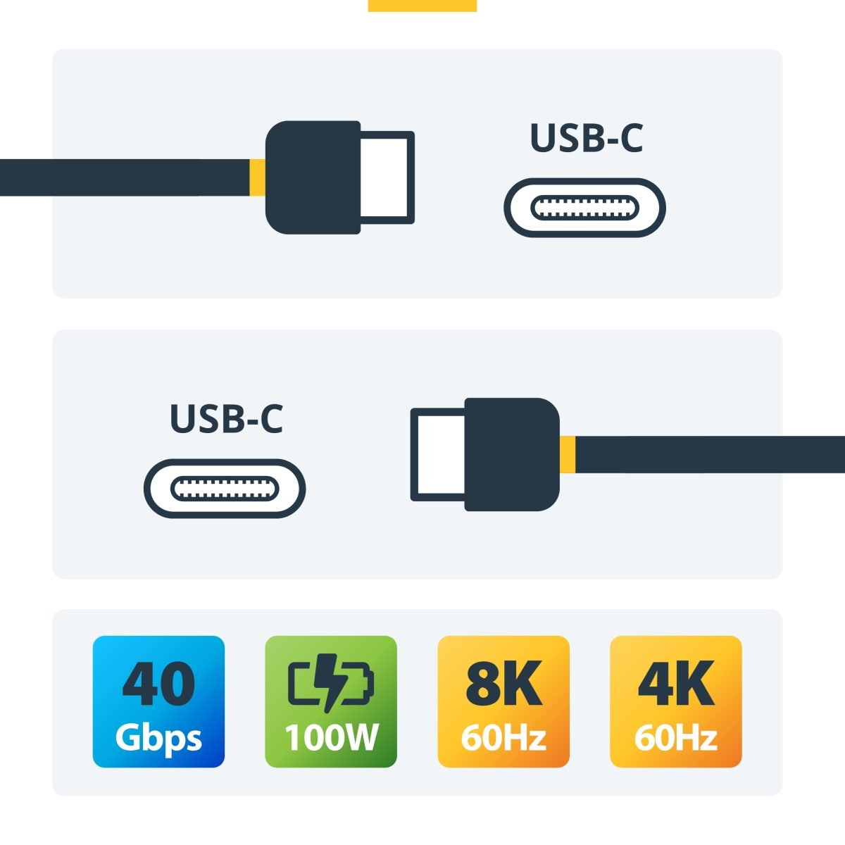 Startech.com 6ft 2m Thunderbolt Cable A40G2MB-TB4-CABLE
