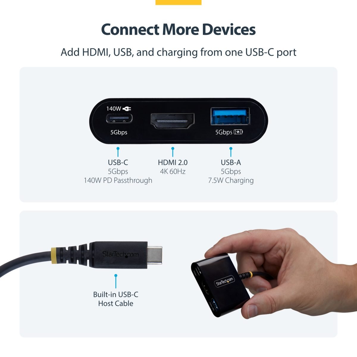 Startech.com USB C HDMI Multiport Hub 168B-USBC-MULTIPORT