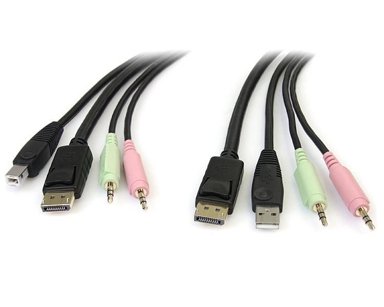 Startech.com 6' 4-in-1 KVM Switch Cable DP4N1USB6