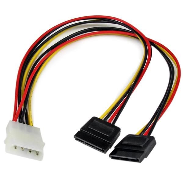 Startech.com 12"LP4 to 2x SATA Power YCable PYO2LP4SATA