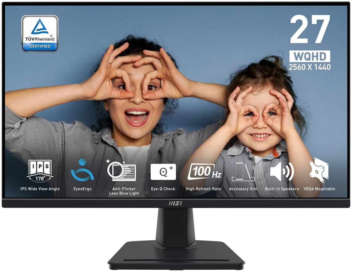 MSI 27" IPS 2560 x 1440 QHD Mntr PROMP275Q