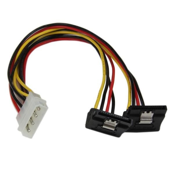 Startech.com 12" LP4 to 2x Right Angle SATA PYO2LP4LSATR