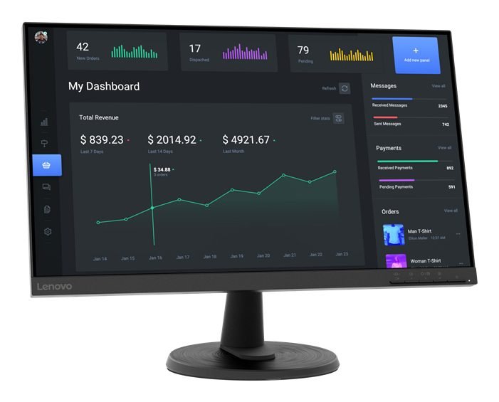 Lenovo D24-40 VA FHD Monitor 67A2KCC6US