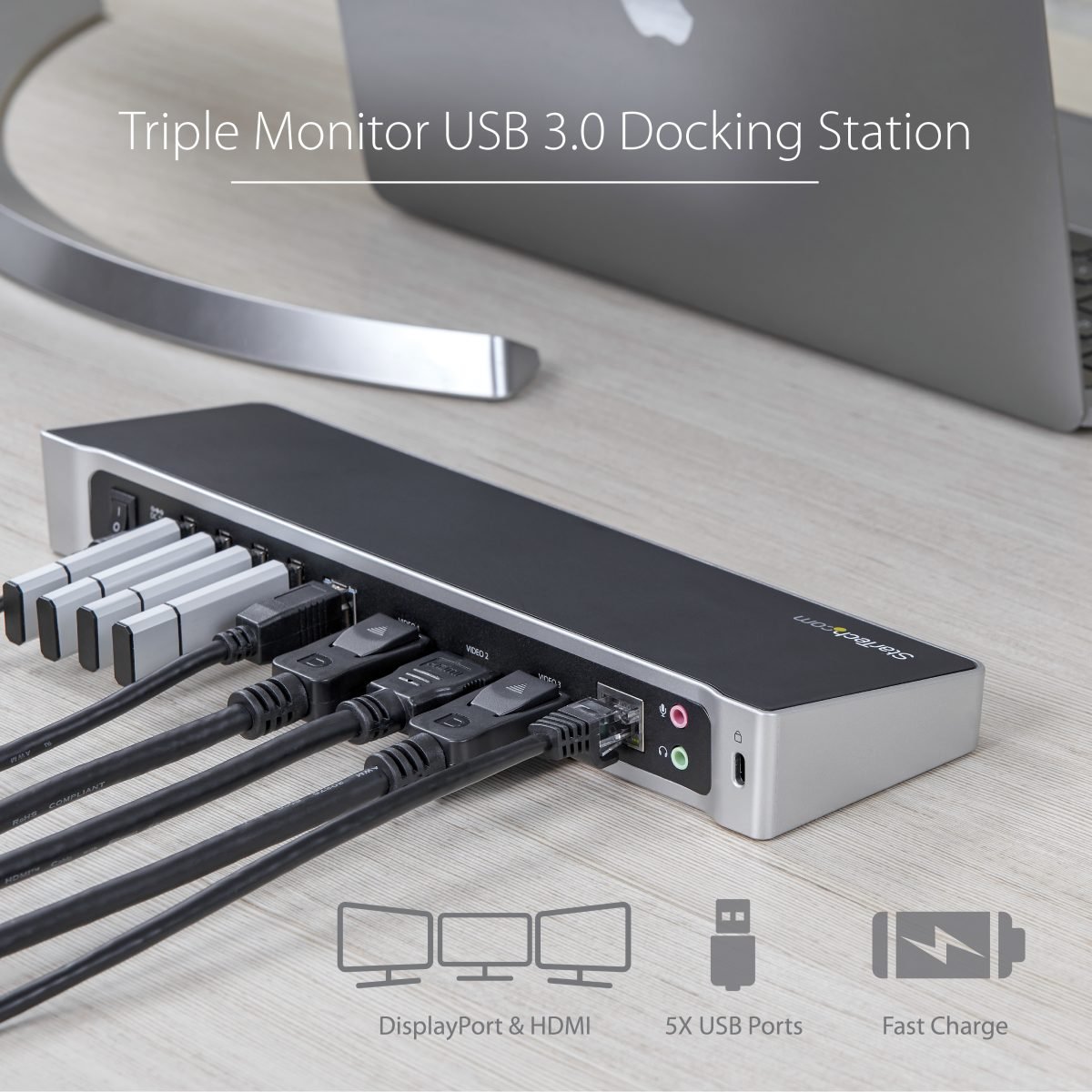 Startech.com Triple Video Laptop TAA USB3DOCKH2DP