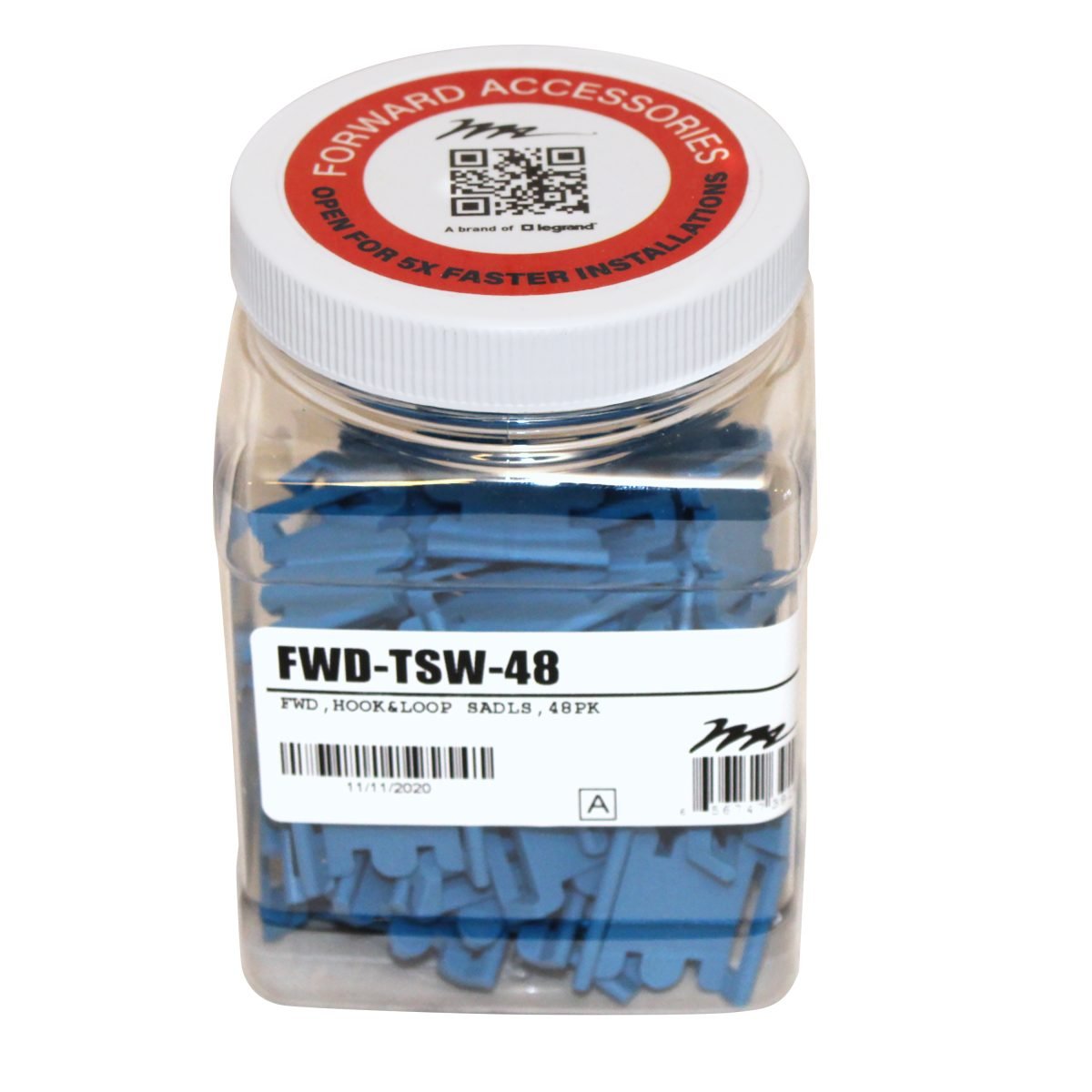 Middle Atlantic FWD,HOOK&LOOP SADLS,48PK FWD-TSW-48