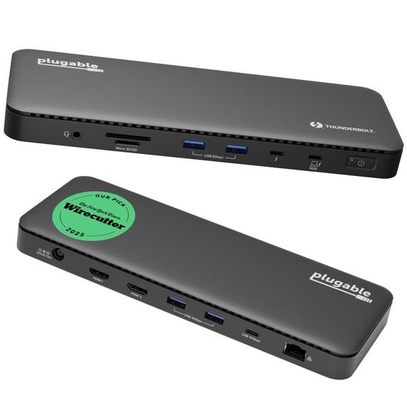 Plugable Technologies Dual HDMI TB4 Dock 100W PD TBT4-UD5