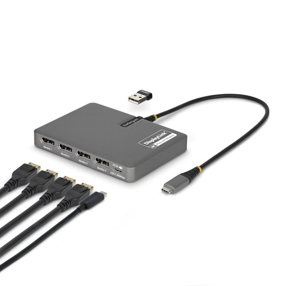 Startech.com 4-Port USB-C to DP Adapter QUAD-USB-DP-ADAPT