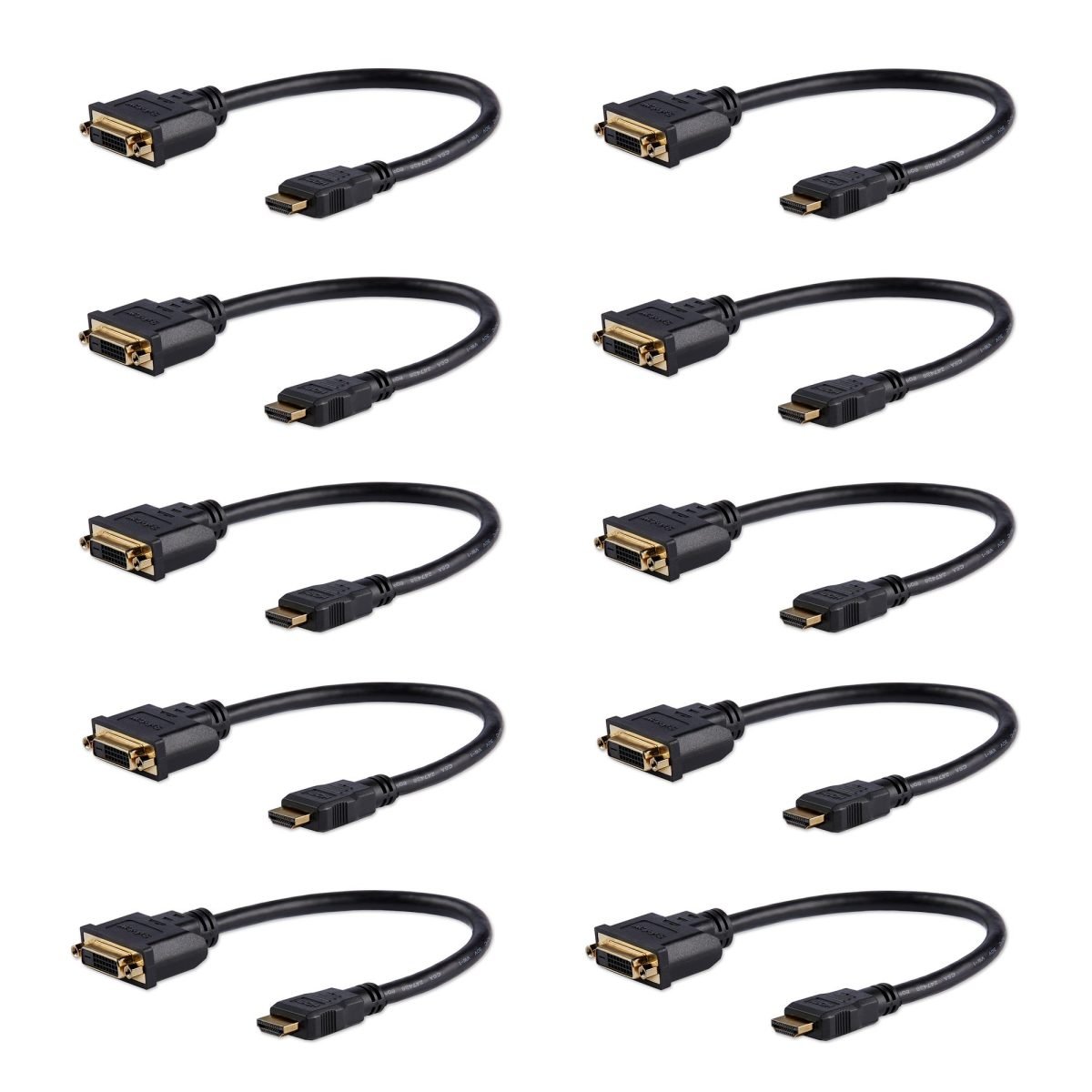 Startech.com HDMI to DVI Adapter 10 Pack HDDVIMF8IN10PK