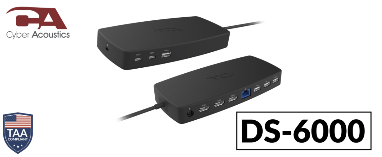 Cyber Acoustics CA Essential Univ USB C Dock DS-6000