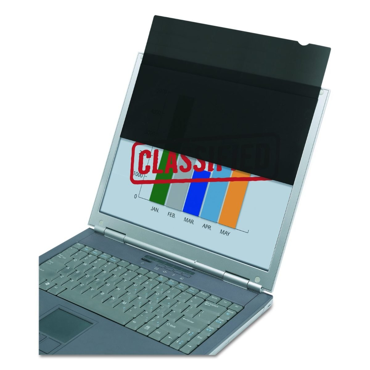 AbilityOne SKILCRAFT Privacy Shield, 16:9 Aspect Ratio Computer Monitor, 23.0" Widescreen