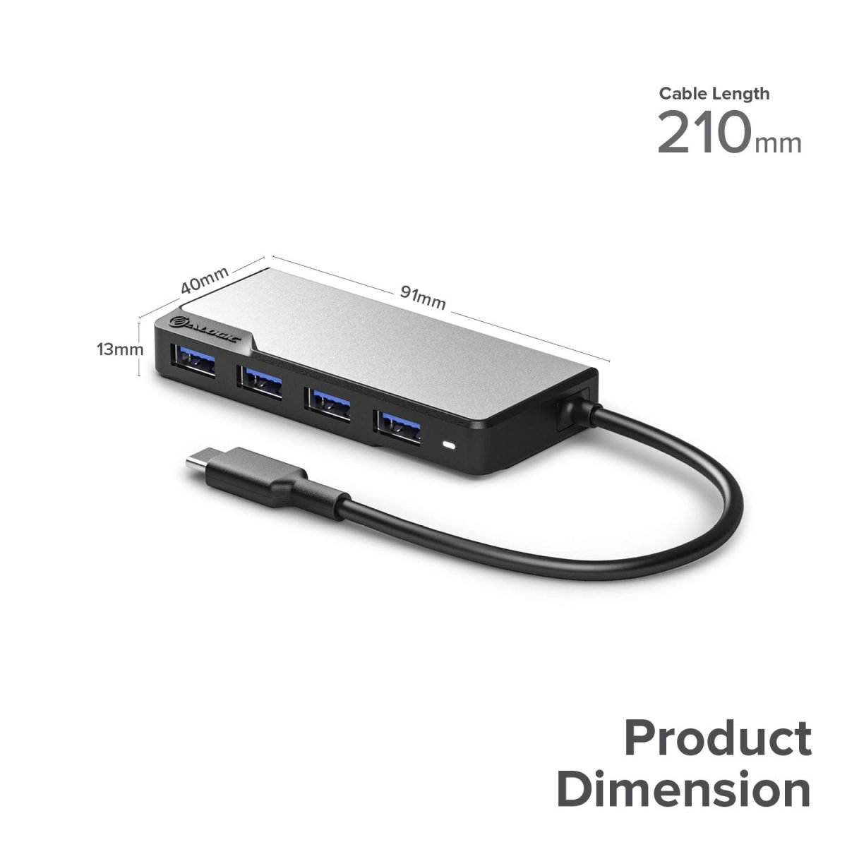 ALOGIC USA USBC FsnSwift 4in1 Hub 4xUSBA UCFUUA-SGR