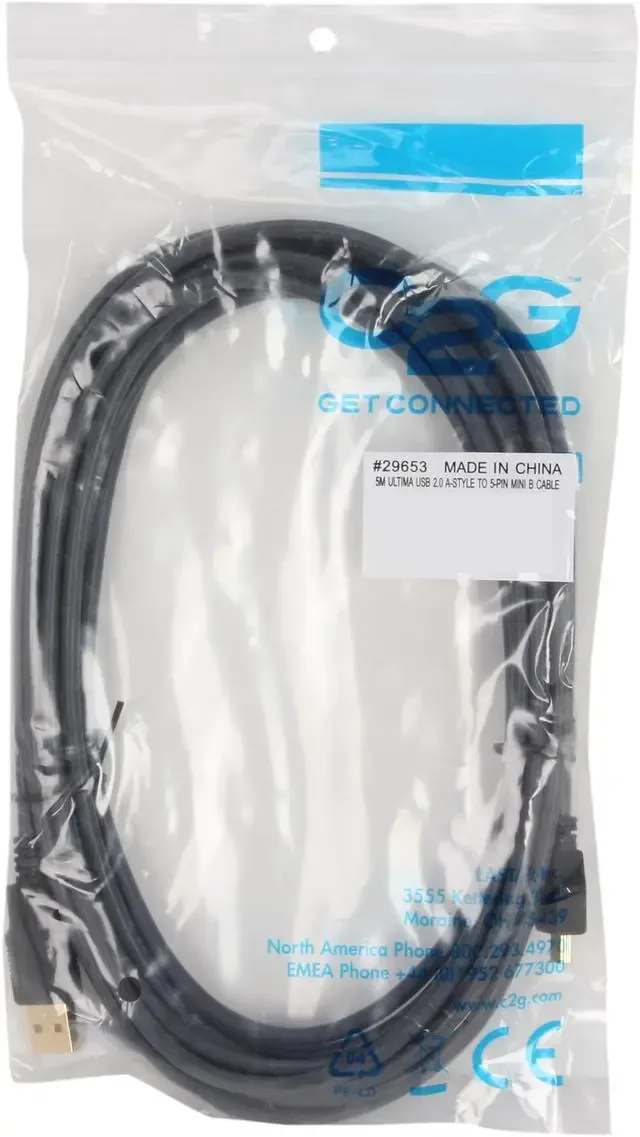 C2G 5mUltma USB 2.0 AMiniB Cble 29653