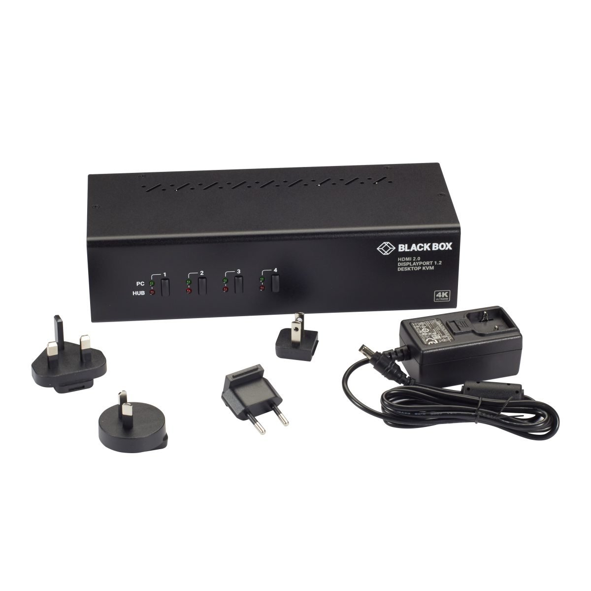 Black Box Corporation 4 PRT DUAL HEAD HDMI/DP USB3 KV6224DPH