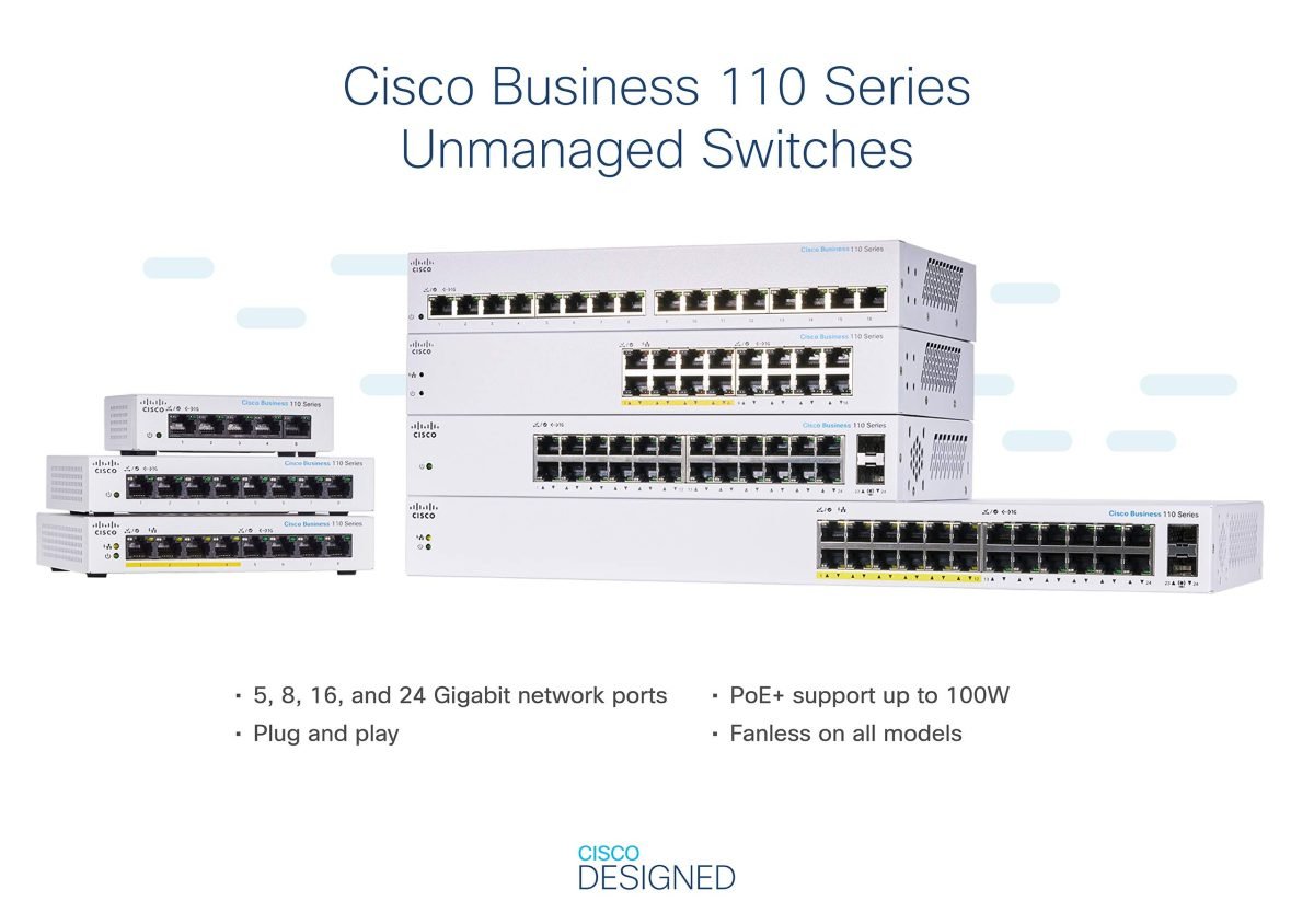 Cisco Systems CBS110 Unmanaged 16-port GE CBS110-16PP-NA