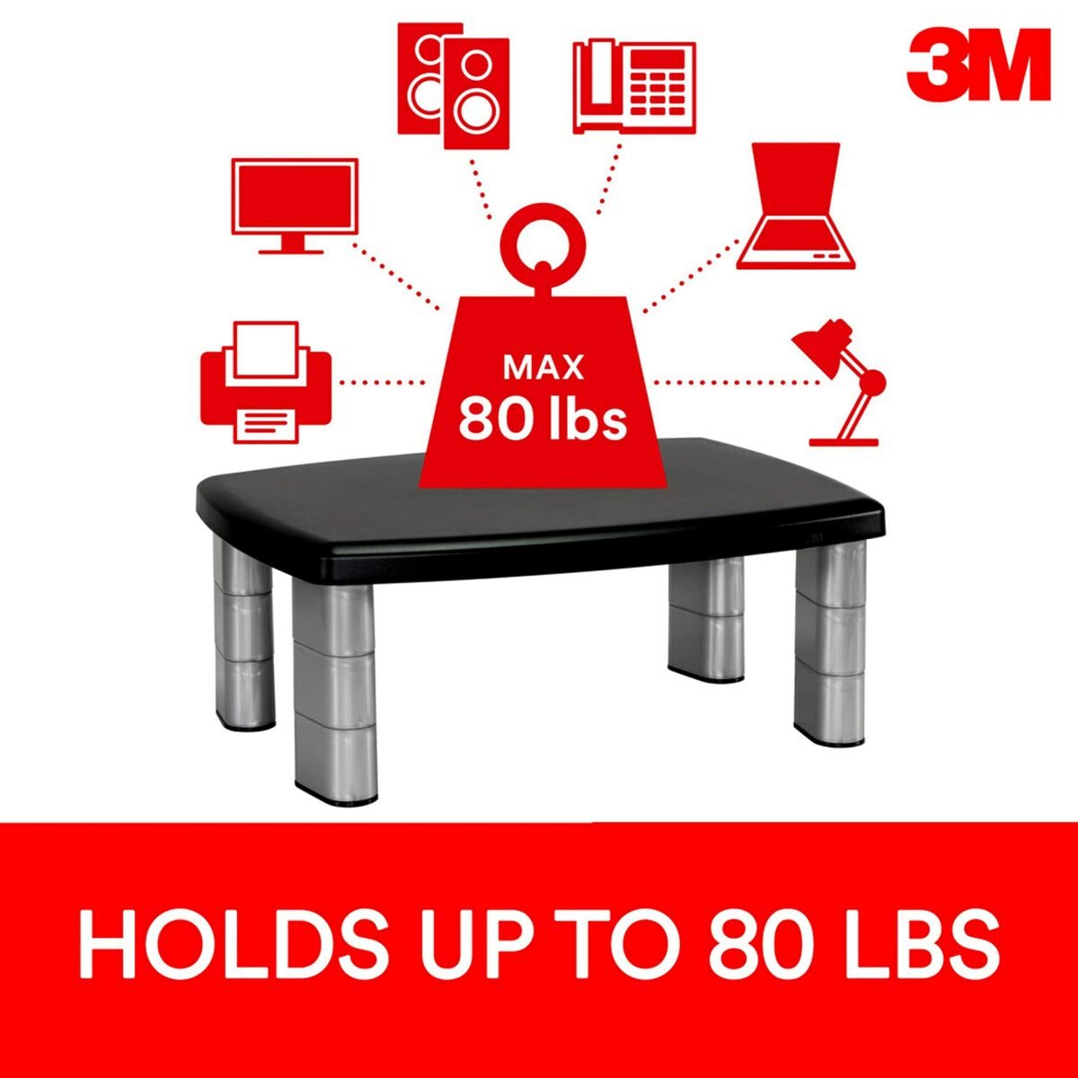 3M Company Monitor Stand Black MS80B