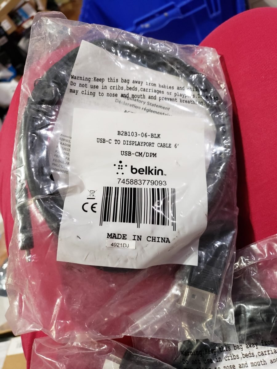 Belkin 6ft USB C to DP CABLE B2B103-06-BLK