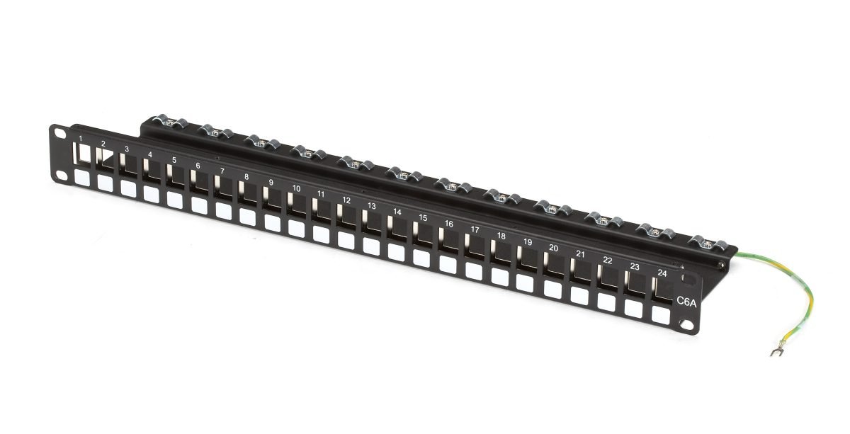 Black Box Corporation 24P 1U CAT6A FedThru Panel C6AFP70S-24
