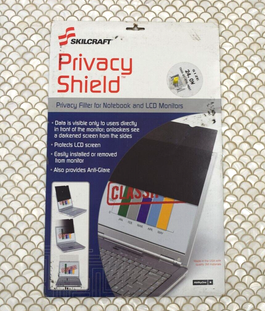 AbilityOne SKILCRAFT Privacy Filter, Notebook, 17.0" Widescreen 7045-01-570-8898