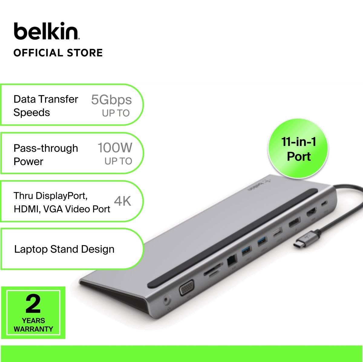 Belkin USB C 11 IN 1 MULTIPORT DOCK INC004btSGY