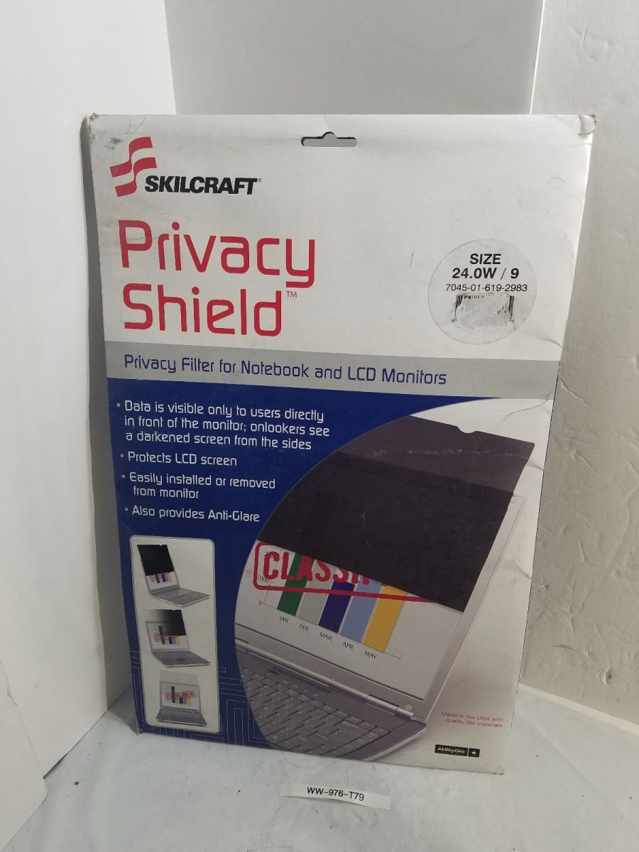 AbilityOne SKILCRAFT Privacy Filter, 16:9 Aspect Ratio Computer Monitor, 14.0 Widescreen