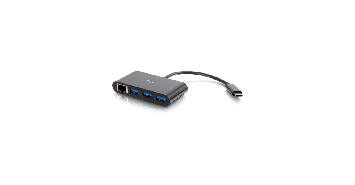 C2G USB C Ethernet and 3 Port 29747