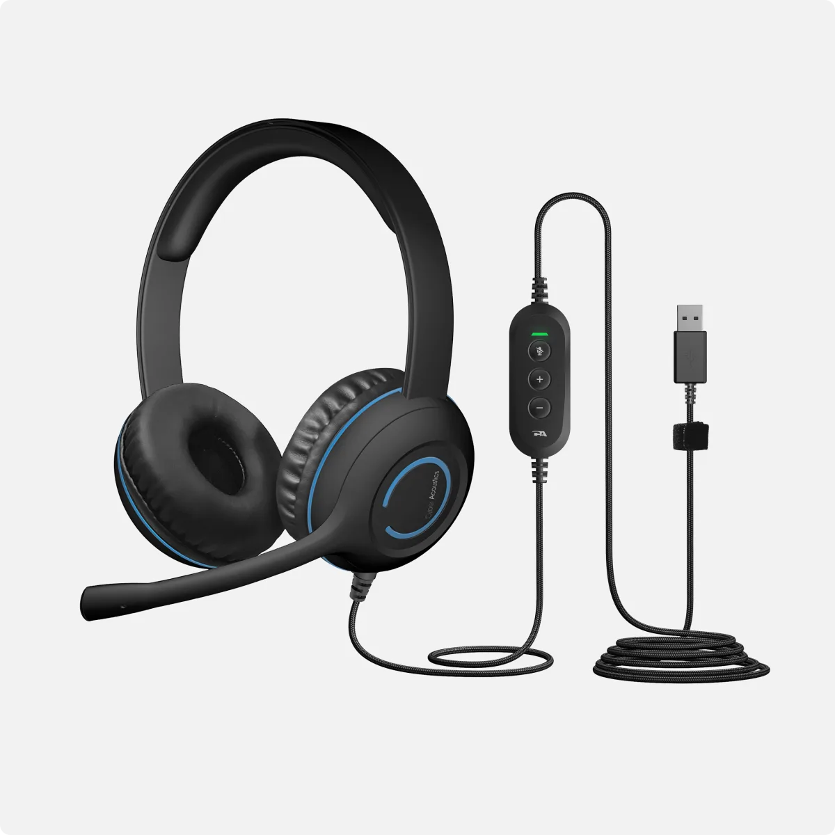Cyber Acoustics USB Stereo Headset Durable AC-5008