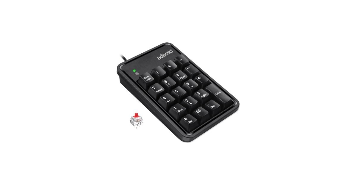 Adesso Mechanical Numeric Keypad EasyTouch 600UB