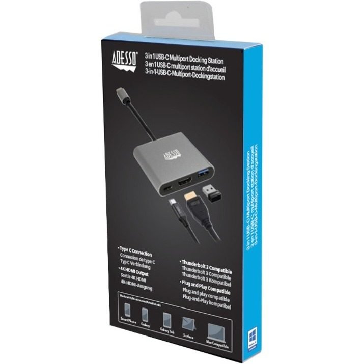 Adesso 3 IN 1 USB C Multiport Docking AUH-4010