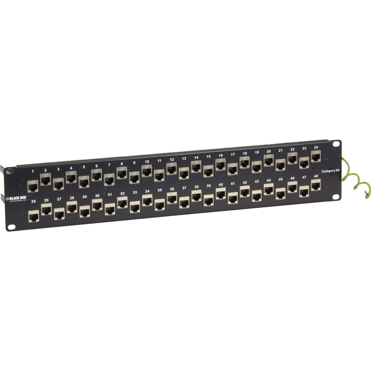 Black Box Corporation 48P 2U CAT6A FedThru Panel C6AFP70S-48