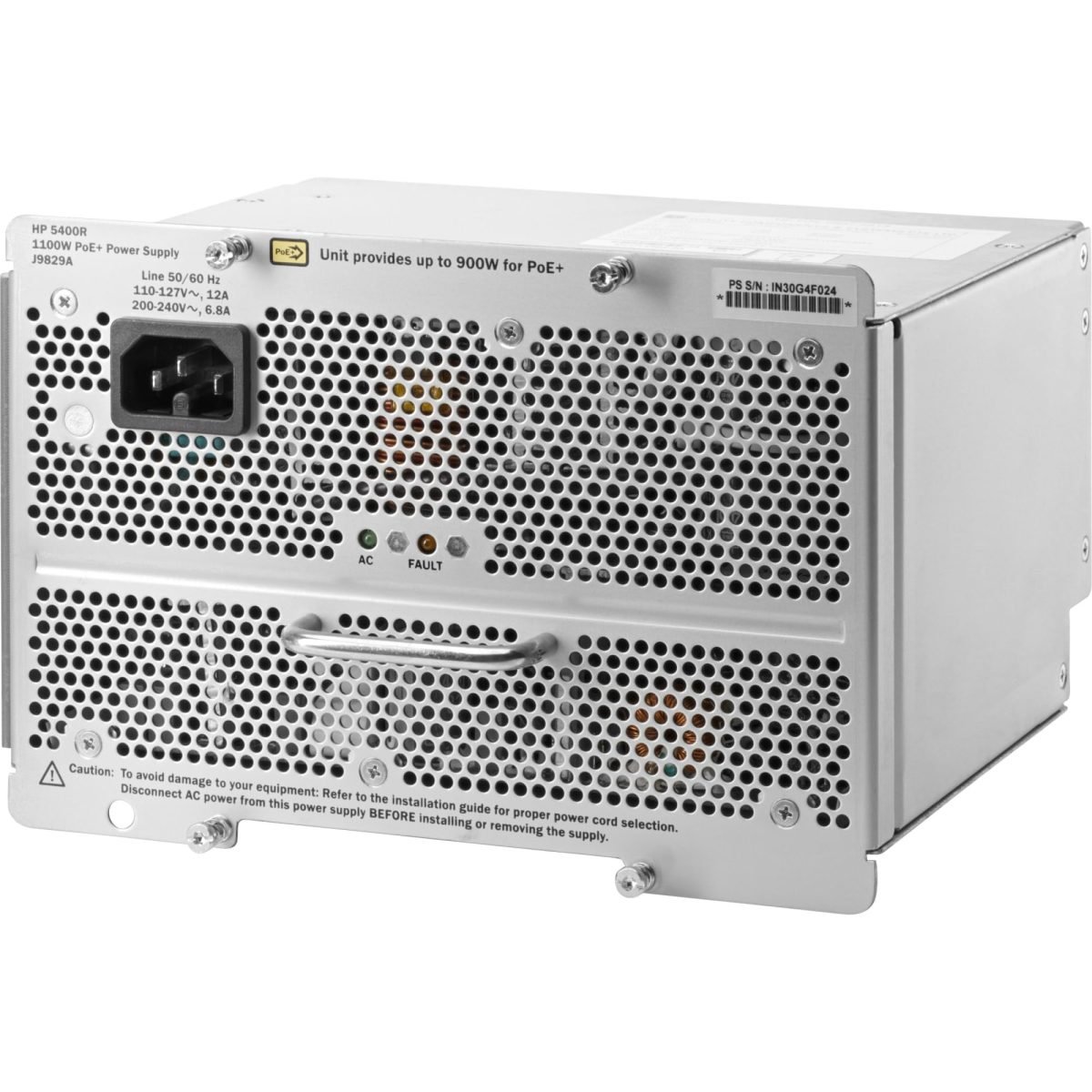 HPE 5400R 1100W PoE+ zl2 Power Sup J9829A#ABA
