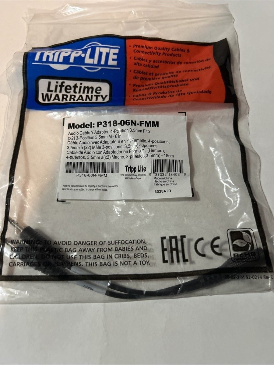 Eaton 4Pos Audio Headset Spltr Adptr P318-06N-FMM
