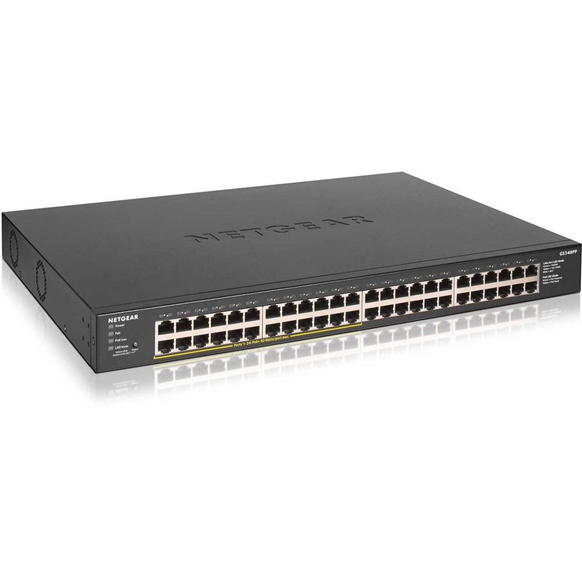 NETGEAR 48 Port Ethrnt Rackmount Swtch GS348-100NAS