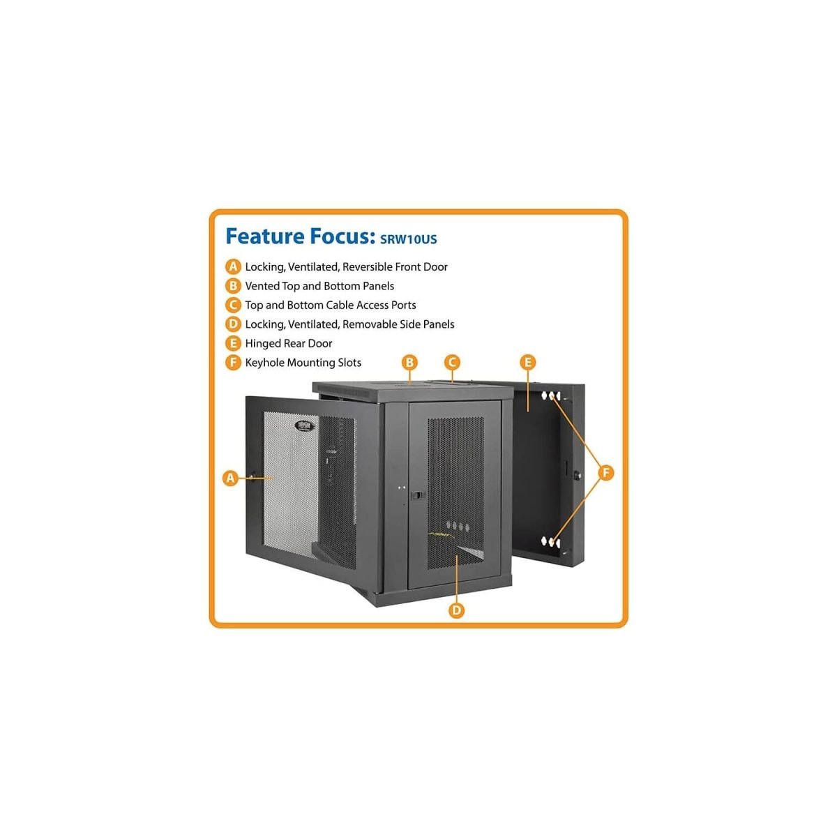 Eaton SmartRack 10U Wall Mount Enclo SRW10US