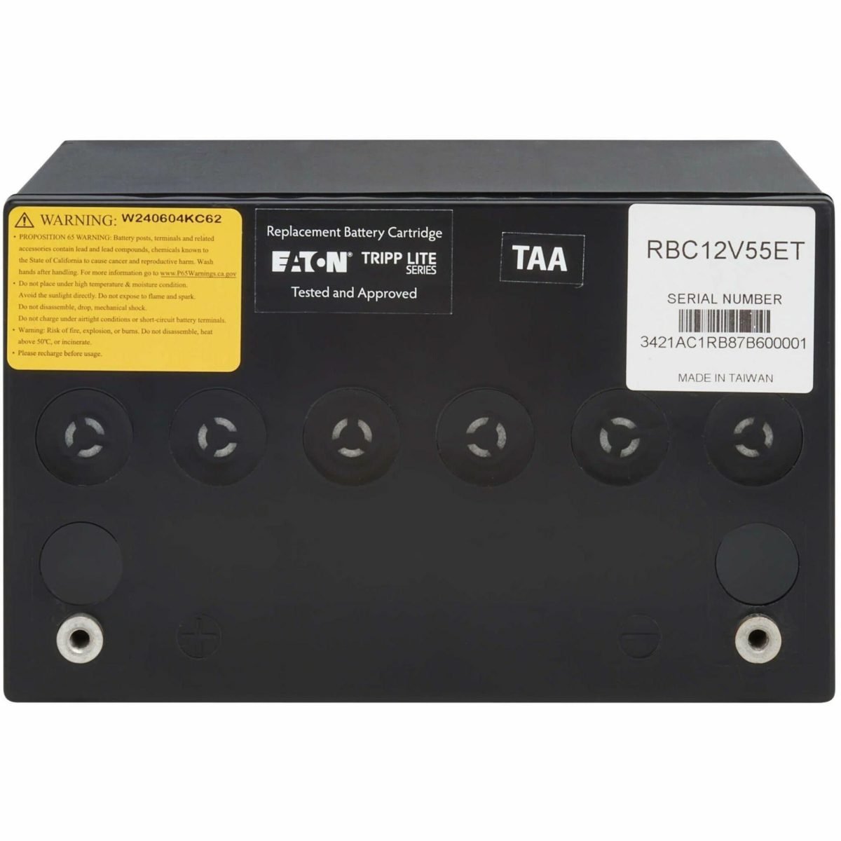 Eaton EXTERNAL 12V DC BATTERY 55Ah RBC12V55ET