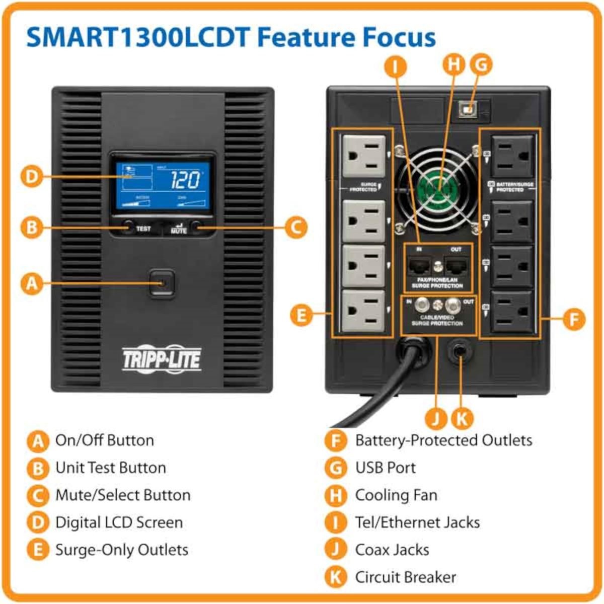 Eaton 1300VA UPS Smart LCD SMART1300LCDT