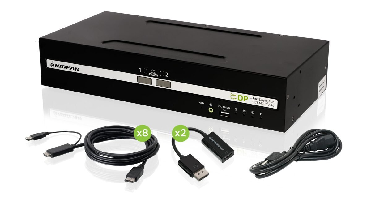 IOGear 4K30Hz Dual DisplayPort/HDMI GCS1422TAA4C-UN