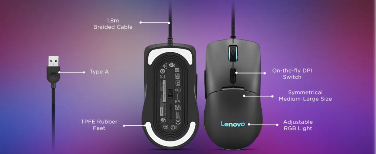 Lenovo M210 RGB Gaming Mouse NA GY51N60457