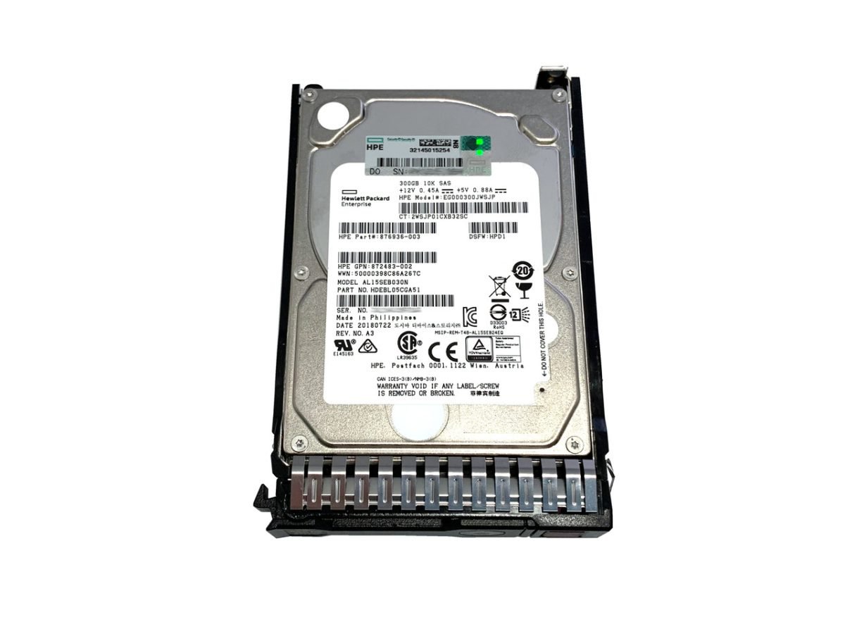 HPE 300GB SAS 10K SFF SC DS HDD 872475-B21