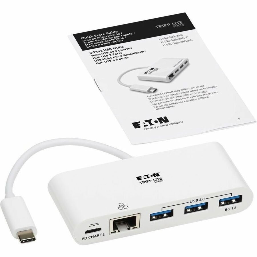 Eaton 3Port USB C to A Hub w GB U460-003-3AG
