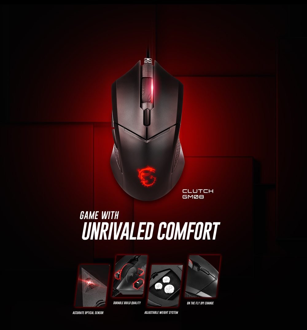 MSI Clutch GM08 Gaming Mouse ClutchGM08
